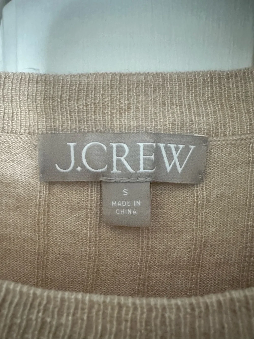 J.Crew Women's Short-Sleeve Ribbed Silk Cashmere Blend Knit Sweater Top- Size S